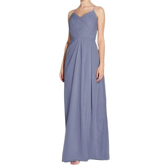 Weddington Way Dresses & Skirts - Adrianna Papell Weddington Way Camille Pleated Bodice Long Dress Size 12 Blue